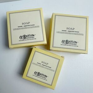 C.O Bigelow Apothecaries Lavender Peppermint Soap 2 Full Size 1 Travel Size NEW!